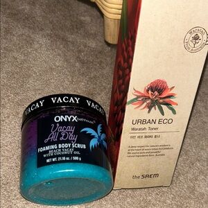 Onyx Vacay All Day Foaming Body Scrub - Urban Eco Waratah Toner Bundle